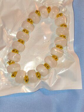 White and Gold Chunky Bracelet